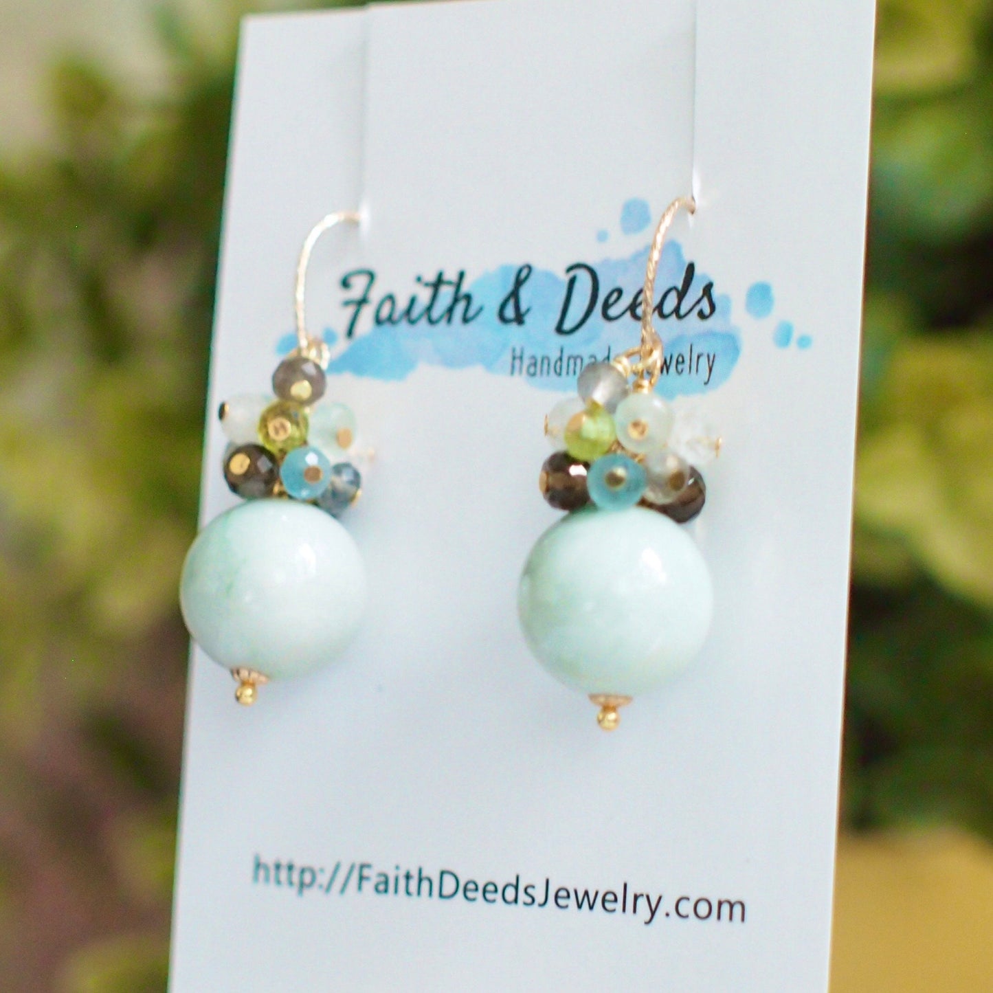 Type A Burmese Jade Ball Earrings // Gem Cluster // 14K Gold-filled // Elegant & Understated