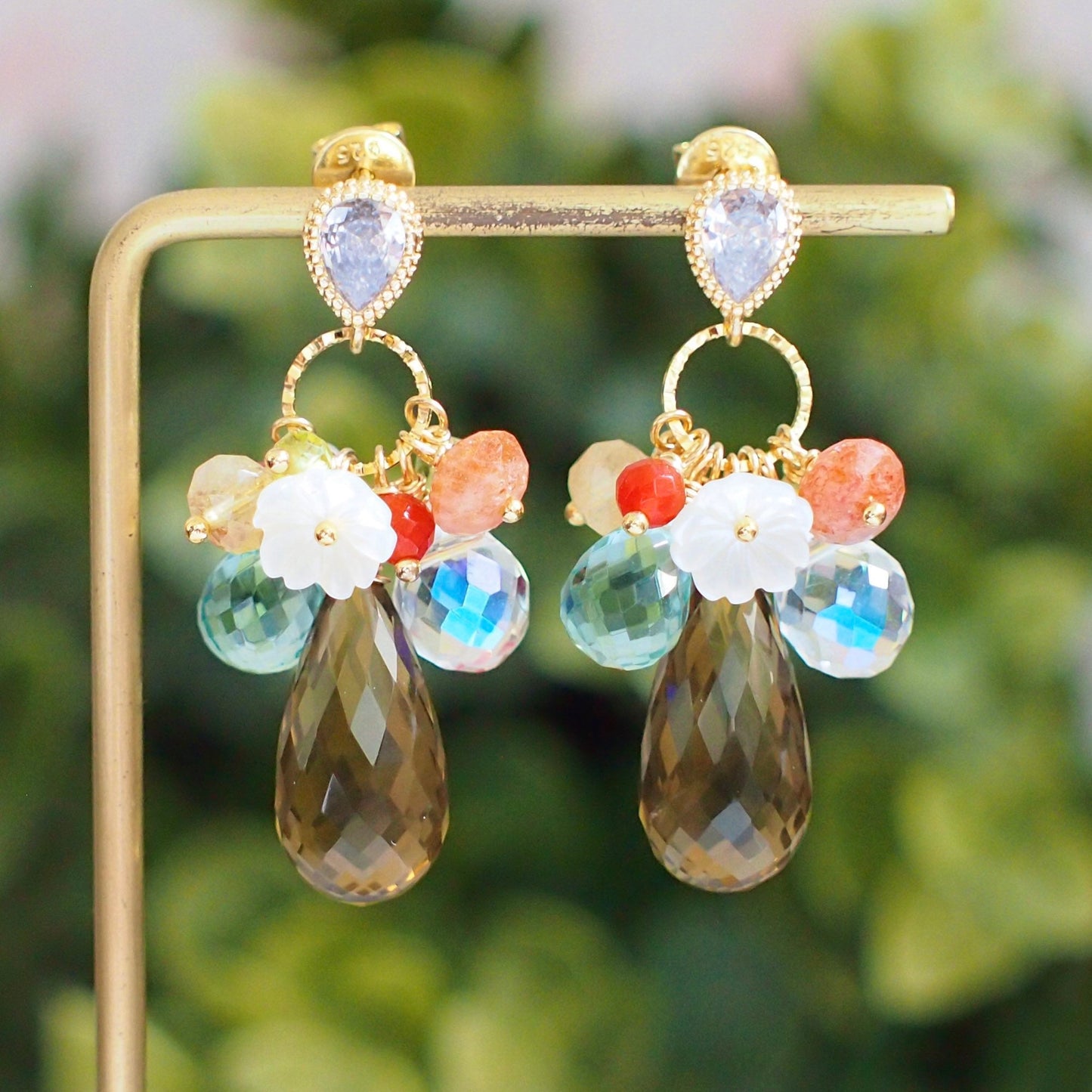 Honey Quartz Earrings // Statement Earrings // 14K Gold-filled // Vibrant & Sweet