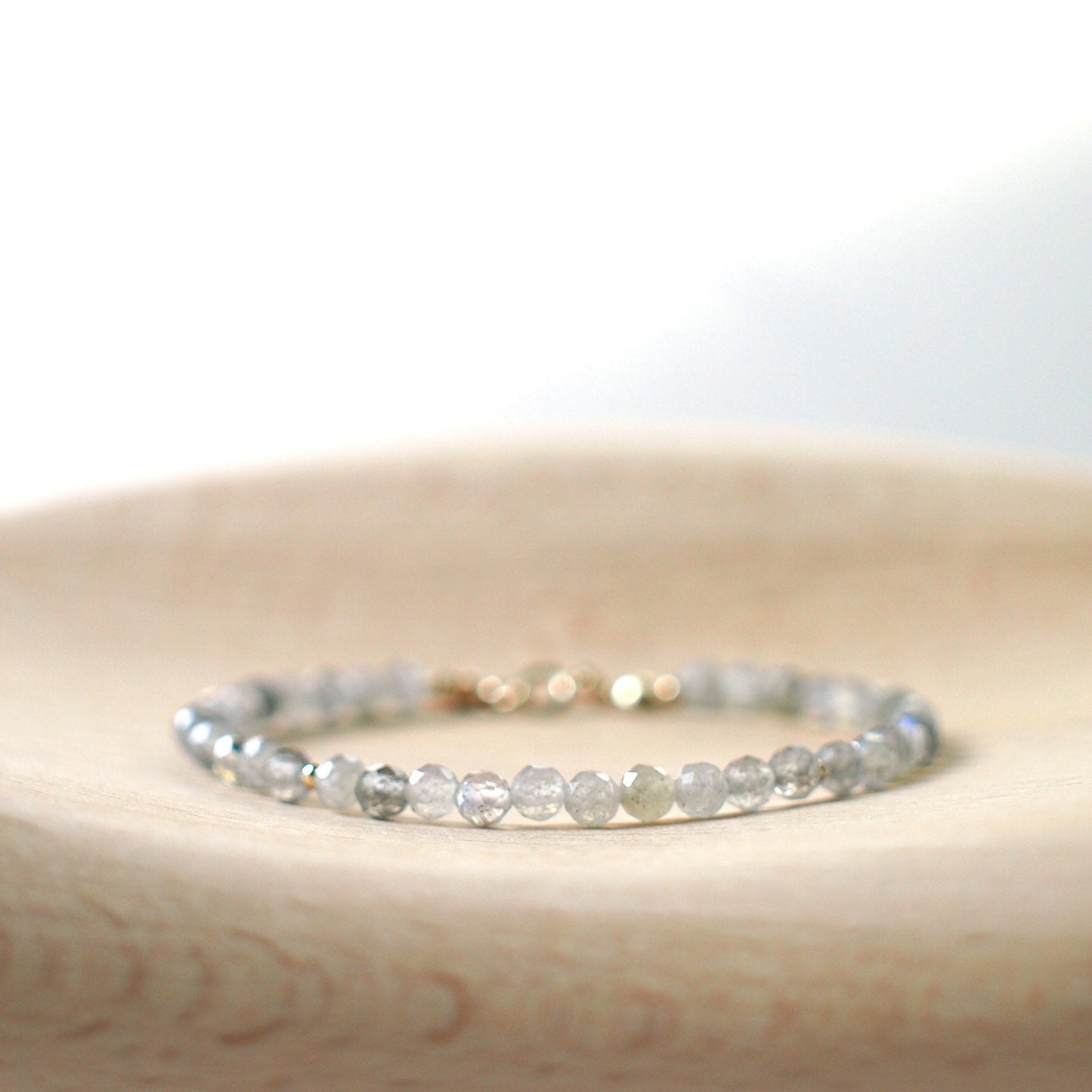 Labradorite Bracelet // Dainty & Sparkly // Stackable // 14K Gold-filled