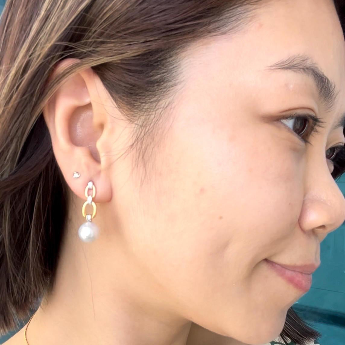 Australian South Sea White Pearl Earrings // Modern & Chic // Exceptional Lustre // Vermeil