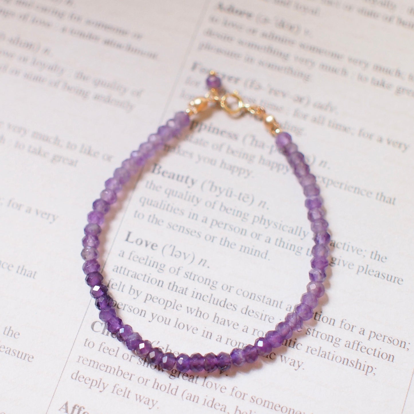 Amethyst Bracelet // 14K Gold-filled // Elegant & Feminine // Stackable