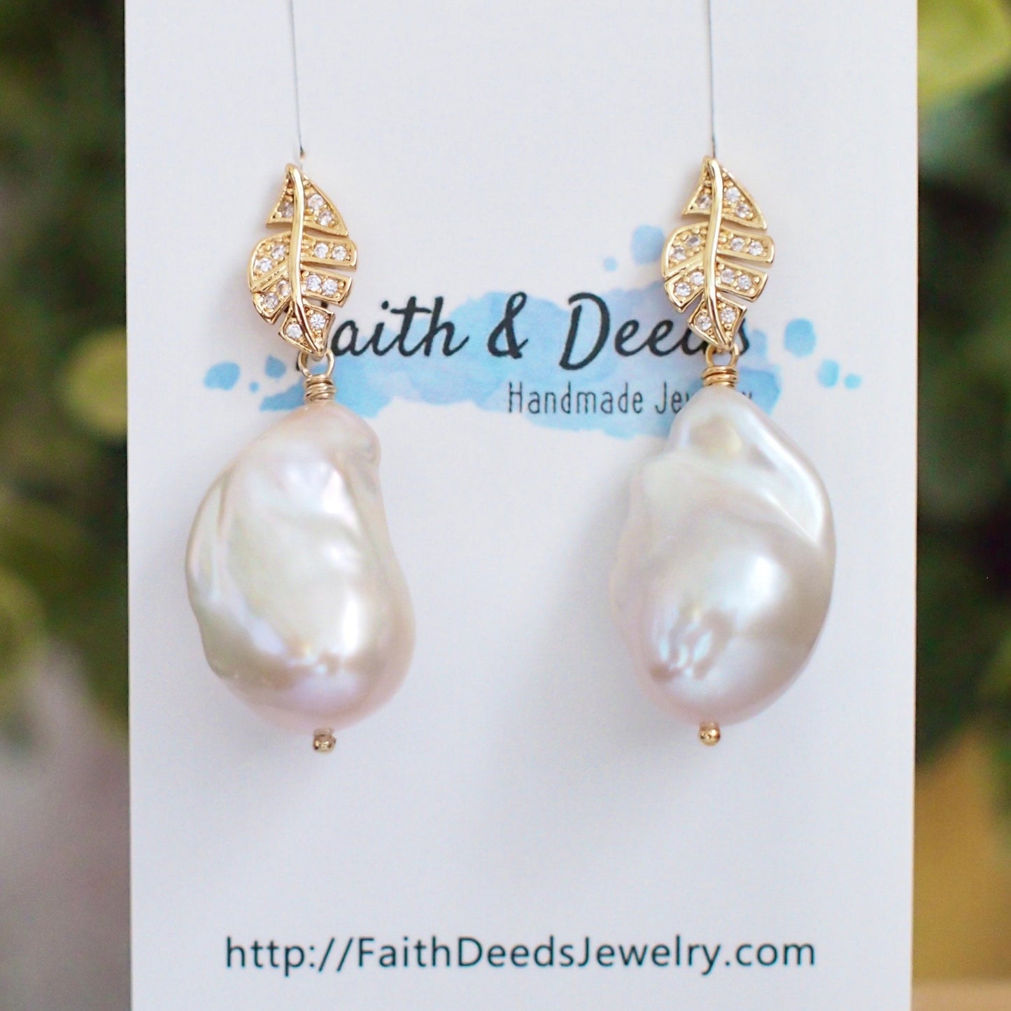 Baroque Pearl Earrings // Flameball Pearls // Simple & Timeless