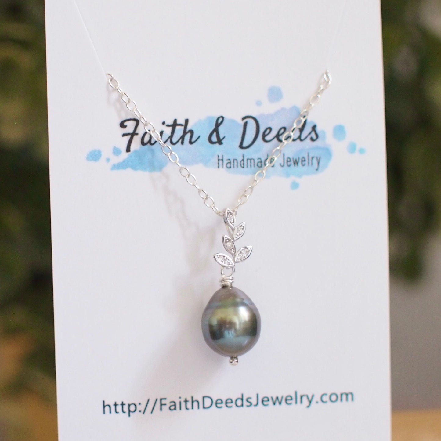 Tahitian Pearl Pendants // Platinum Gray // 925 Sterling Silver // Classic & Elegant