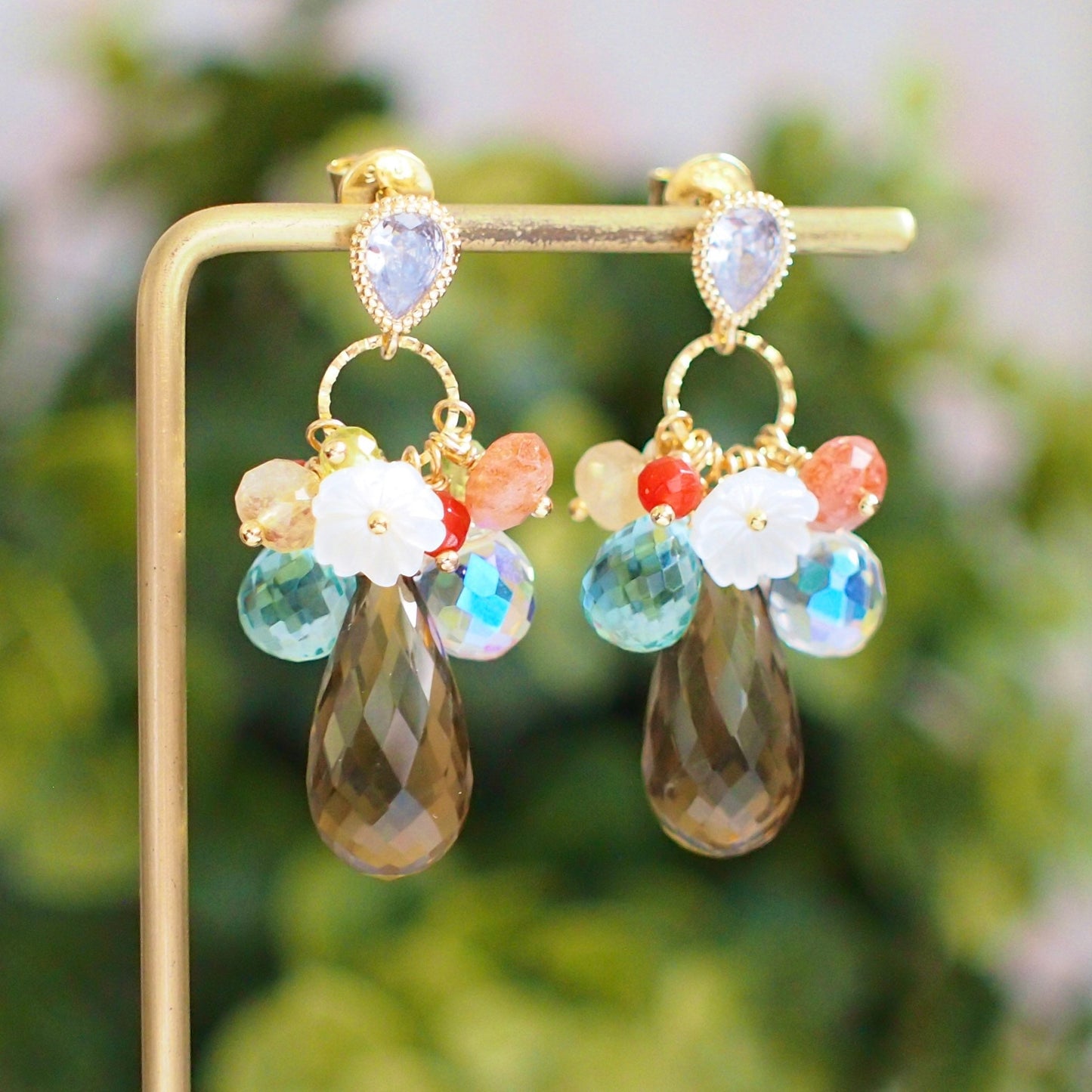 Honey Quartz Earrings // Statement Earrings // 14K Gold-filled // Vibrant & Sweet
