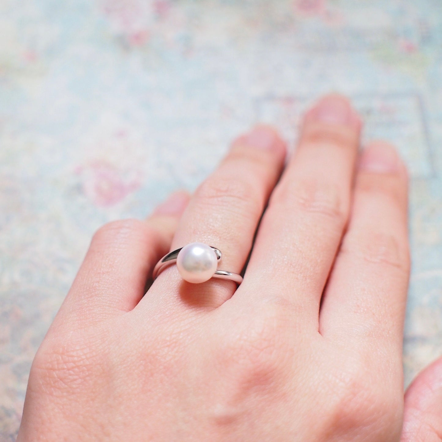Saltwater Pearl Rings // 8mm // Adjustable Ring // 925 Sterling Silver