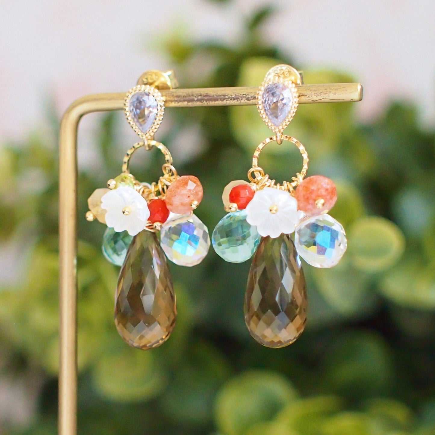 Honey Quartz Earrings // Statement Earrings // 14K Gold-filled // Vibrant & Sweet