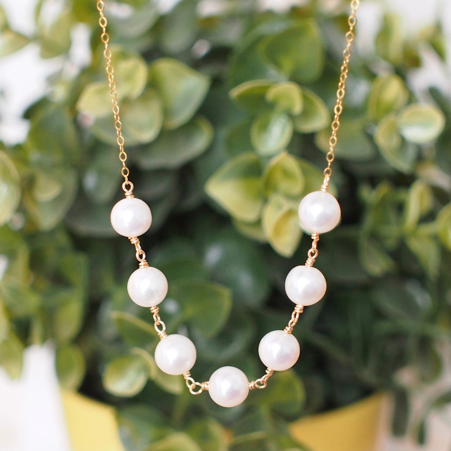 Fresh Water Pearl Necklace // Beautiful Lustre // 14K Gold-filled // Causal & Chic
