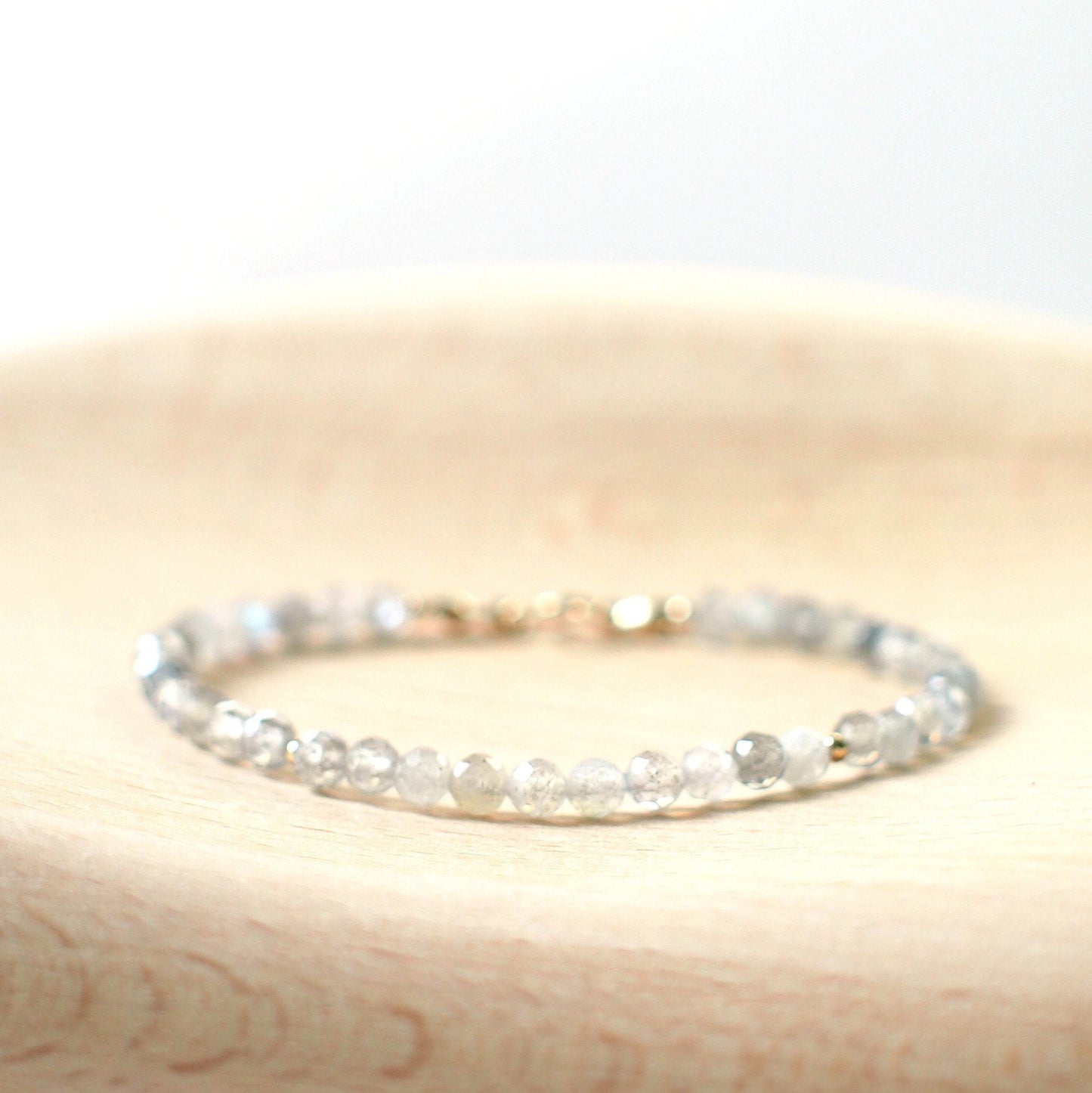 Labradorite Bracelet // Dainty & Sparkly // Stackable // 14K Gold-filled