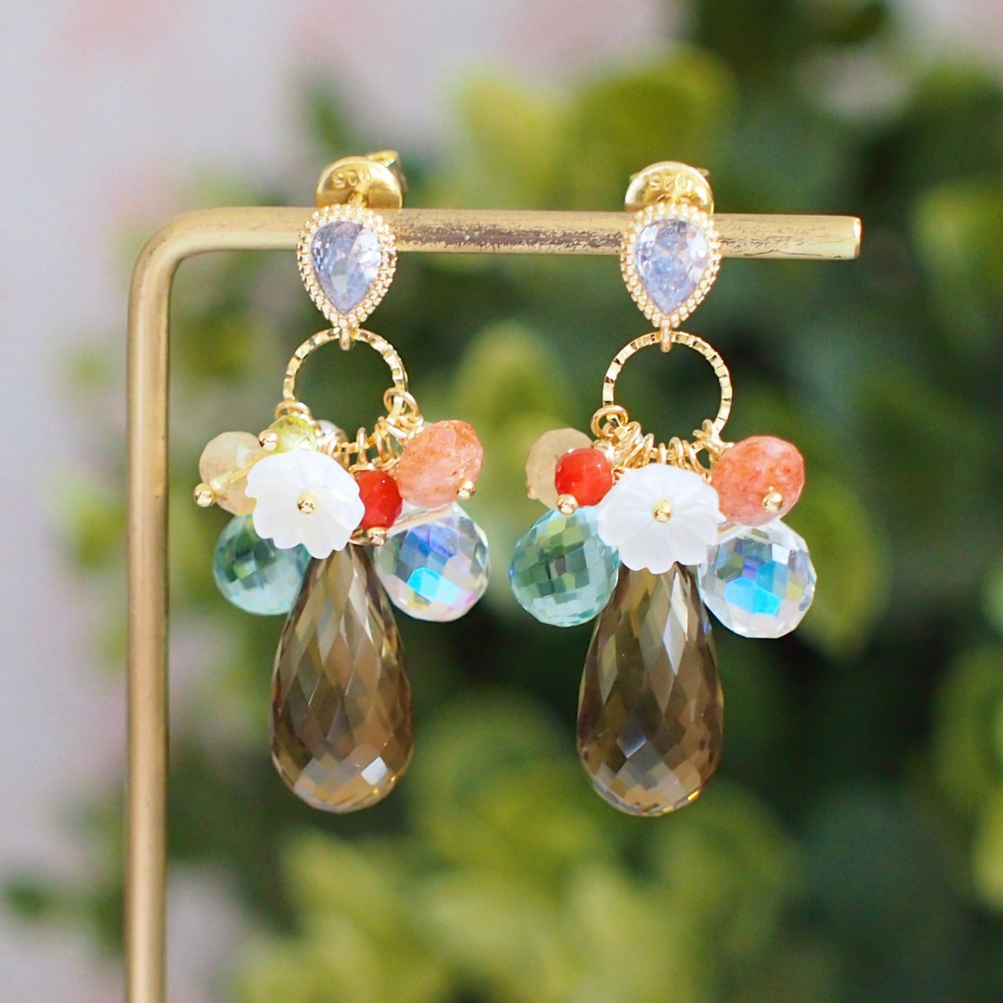 Honey Quartz Earrings // Statement Earrings // 14K Gold-filled // Vibrant & Sweet