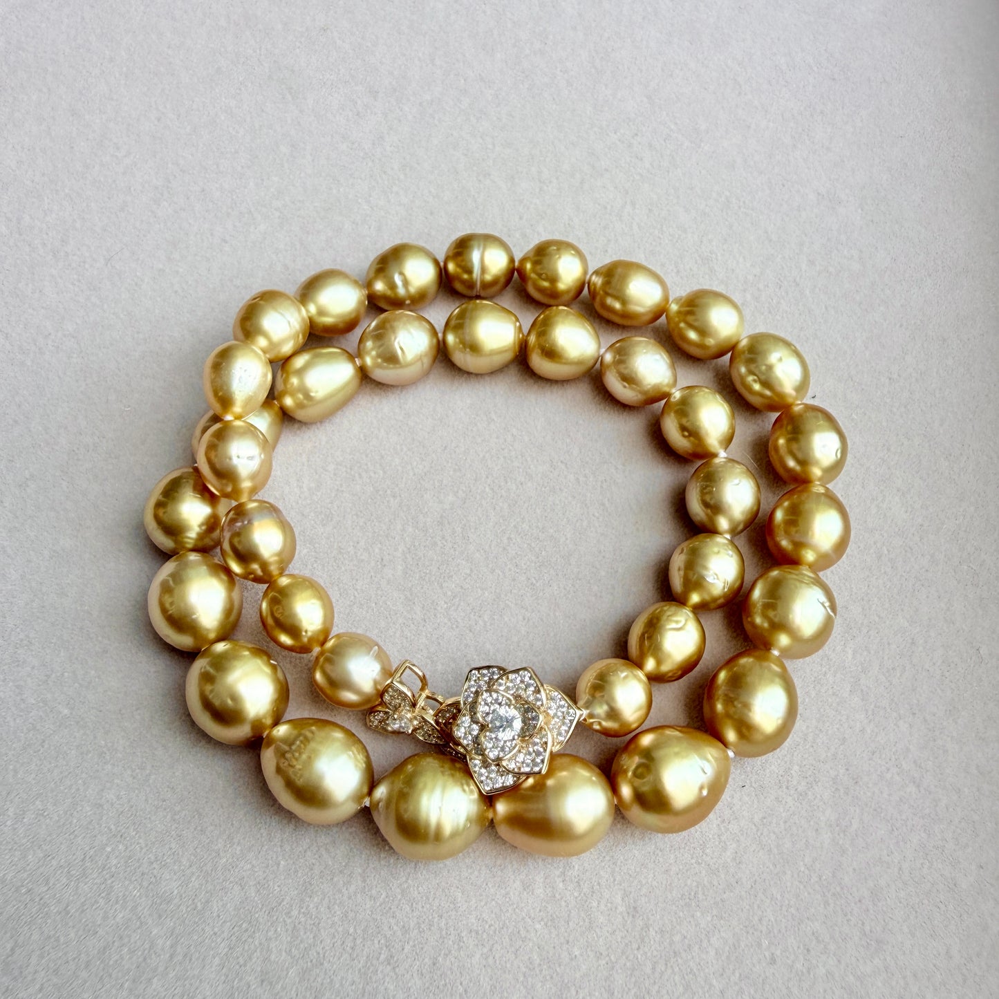 Golden South Sea Pearl Necklace (8-13mm)