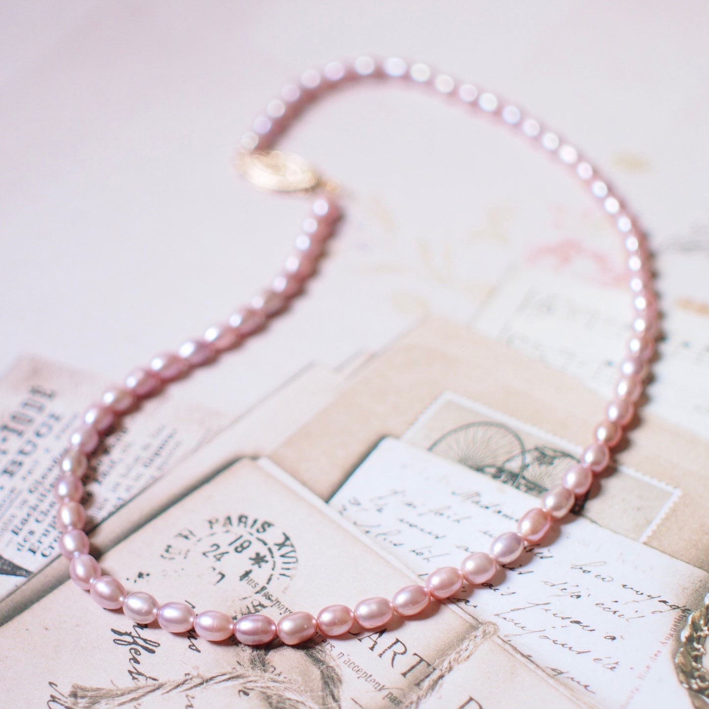 Fresh Water Purple Pearl Necklace (4-5mm) // Sweet & Charming // 14K Gold-filled