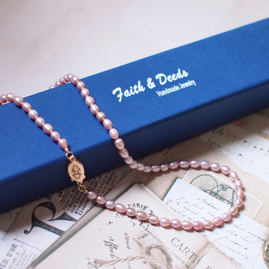 Fresh Water Purple Pearl Necklace (4-5mm) // Sweet & Charming // 14K Gold-filled