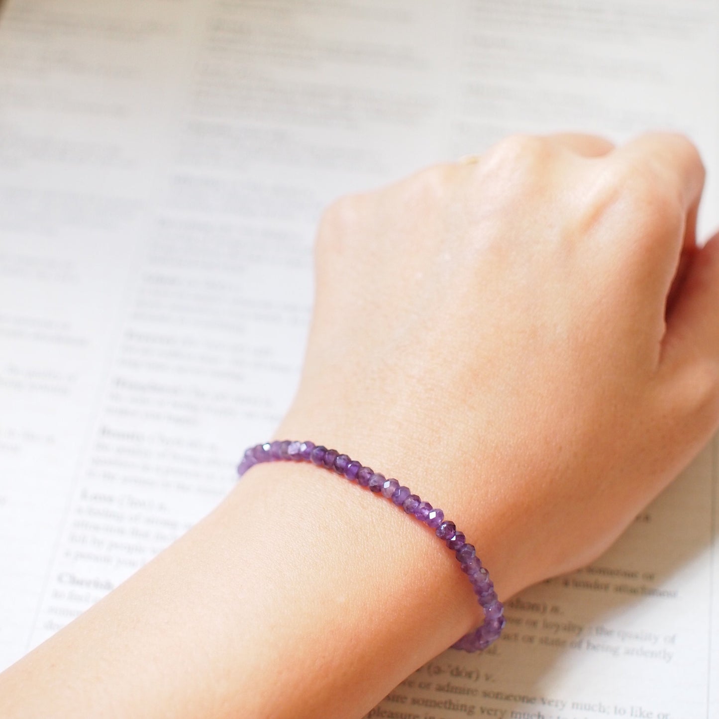 Amethyst Bracelet // 14K Gold-filled // Elegant & Feminine // Stackable
