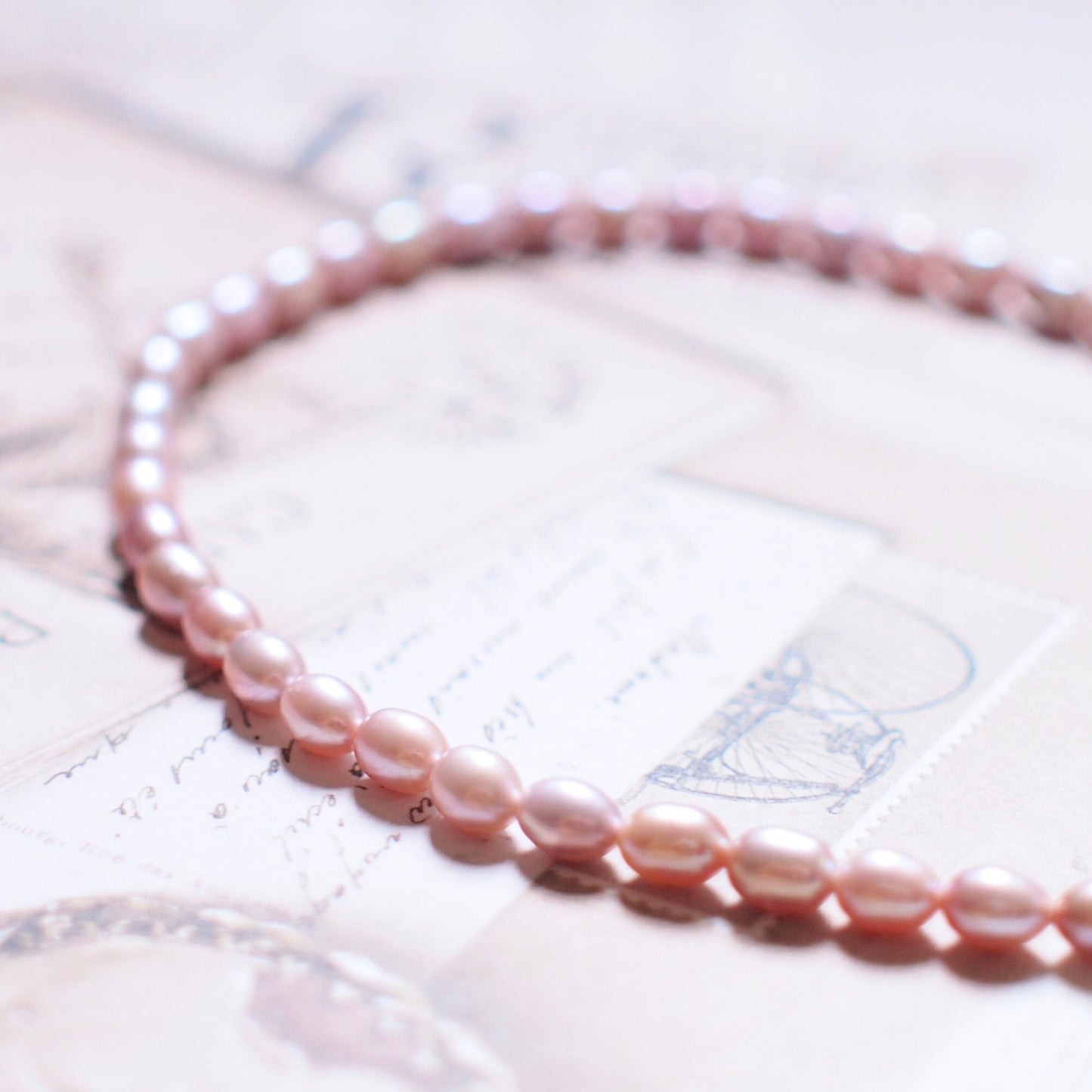Fresh Water Purple Pearl Necklace (4-5mm) // Sweet & Charming // 14K Gold-filled