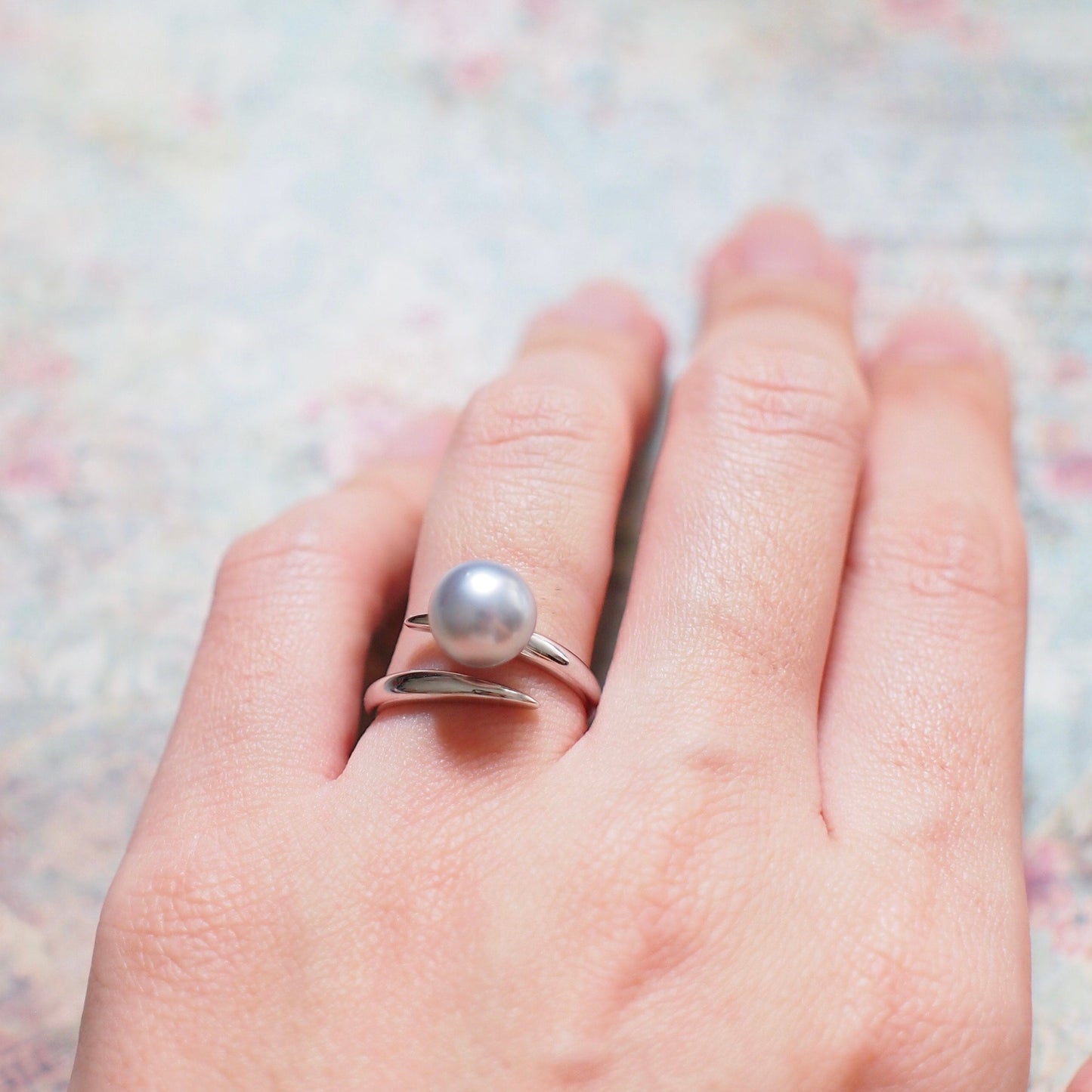Saltwater Pearl Rings // 8mm // Adjustable Ring // 925 Sterling Silver