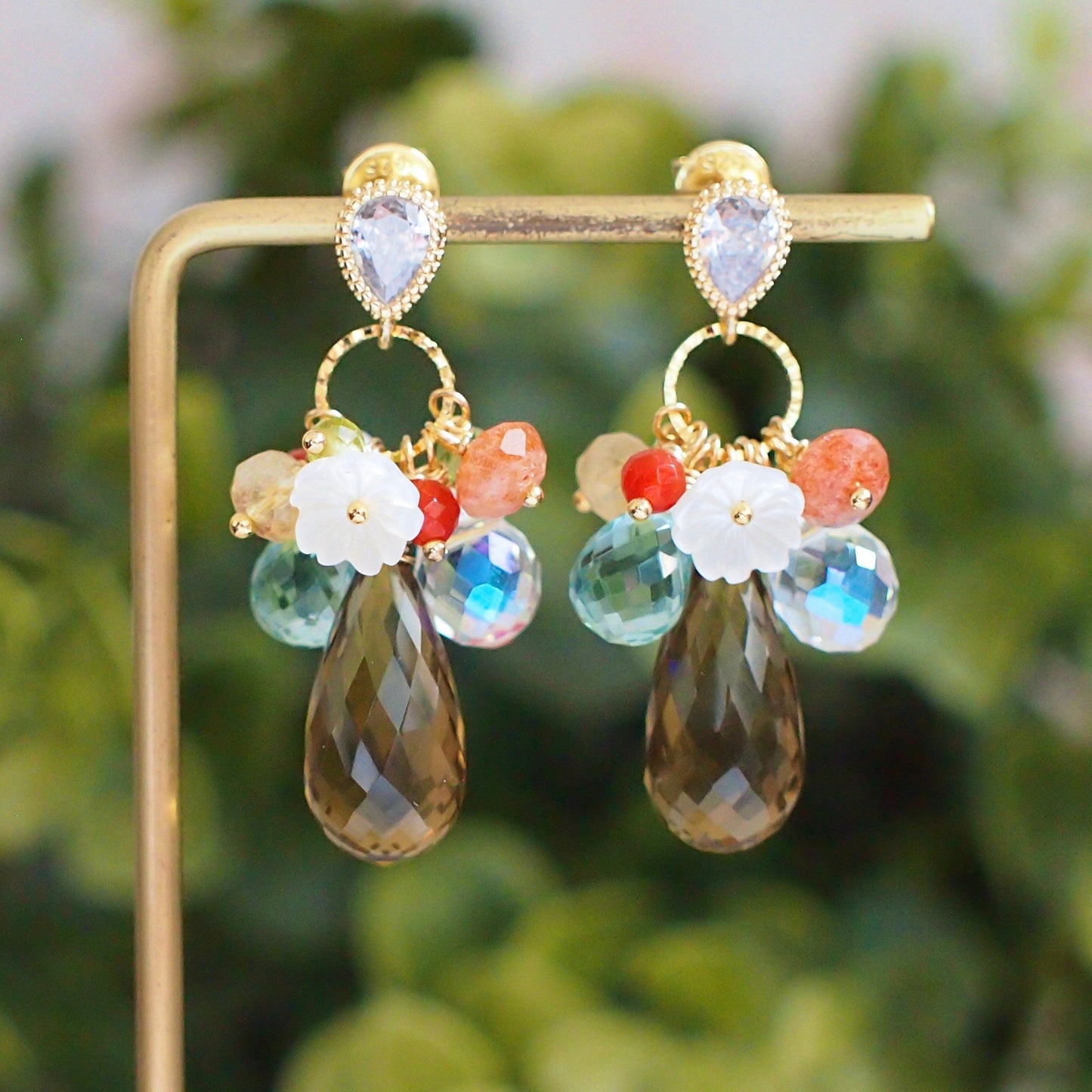 Honey Quartz Earrings // Statement Earrings // 14K Gold-filled // Vibrant & Sweet