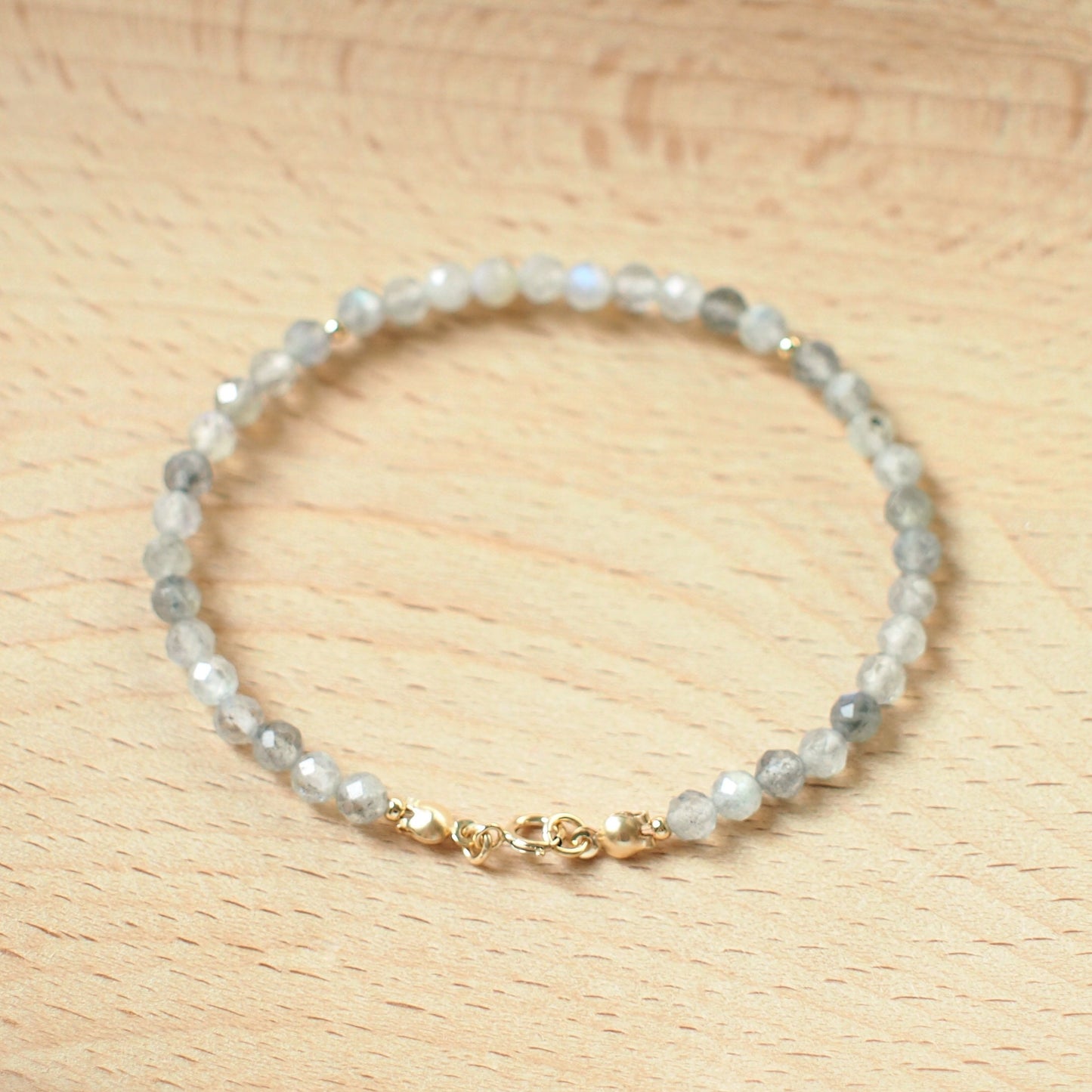 Labradorite Bracelet // Dainty & Sparkly // Stackable // 14K Gold-filled