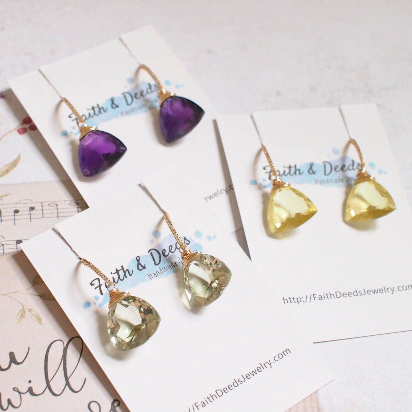 Gem Stone Earrings // Timeless Design // Sparkly & Elegant