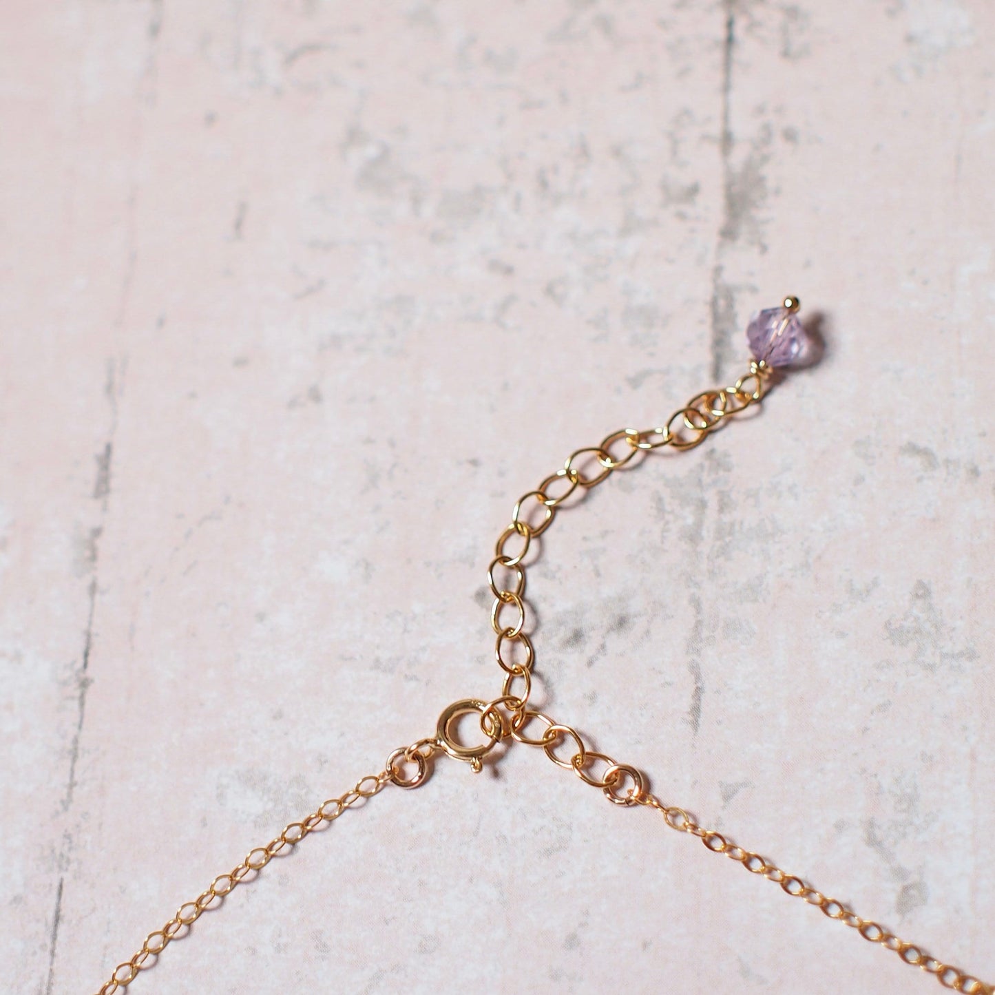 Edison Pearl Floating Necklace // Natural Pinkish Purple // Simple & Chic // 14K Gold-filled