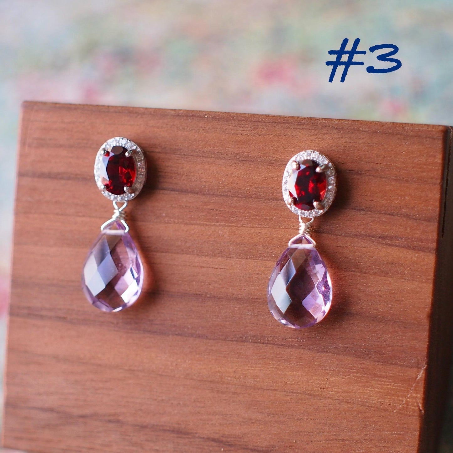 Gem Stone Earrings // Sparkly & Elegant // 18K Gold Plated Over Sterling Silver