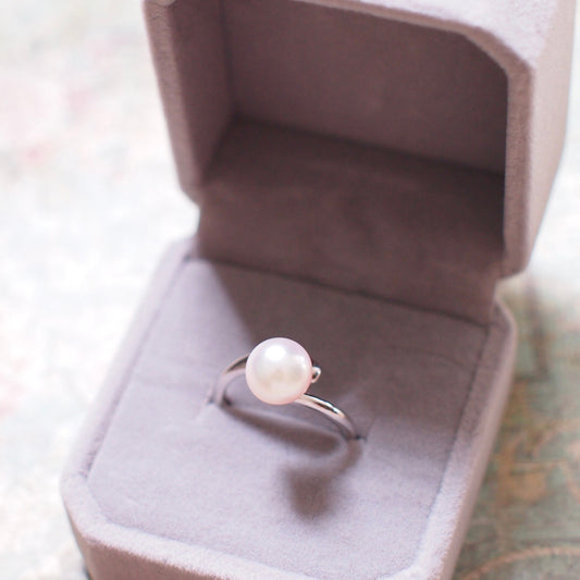 Saltwater Pearl Rings // 8mm // Adjustable Ring // 925 Sterling Silver
