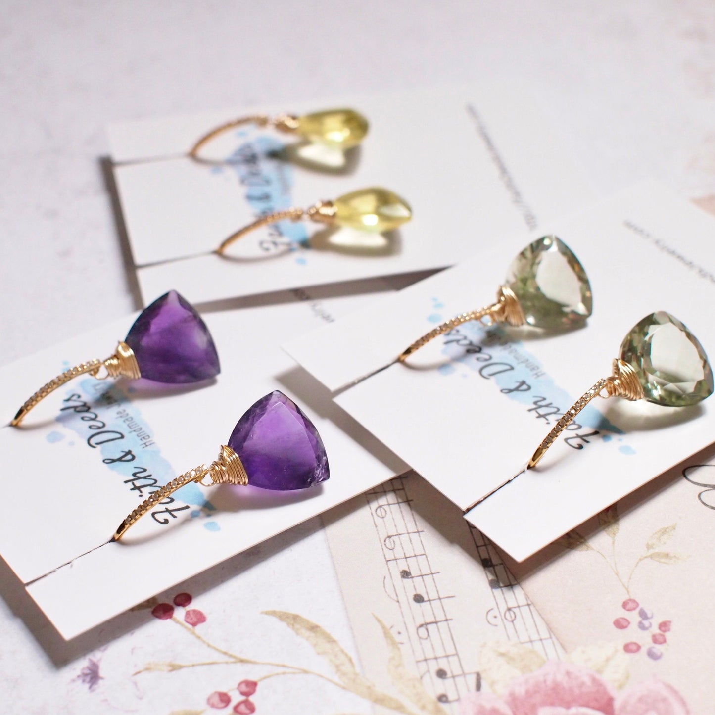 Gem Stone Earrings // Timeless Design // Sparkly & Elegant