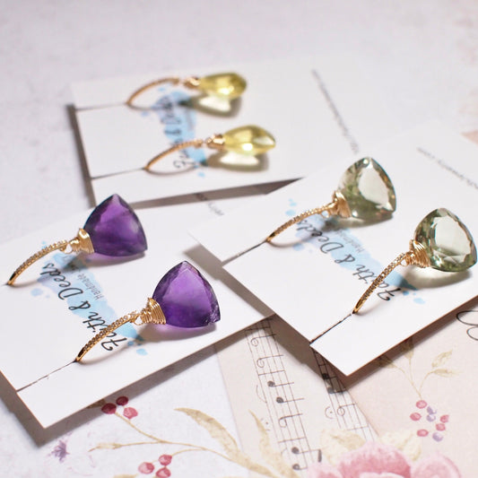 Gem Stone Earrings // Timeless Design // Sparkly & Elegant