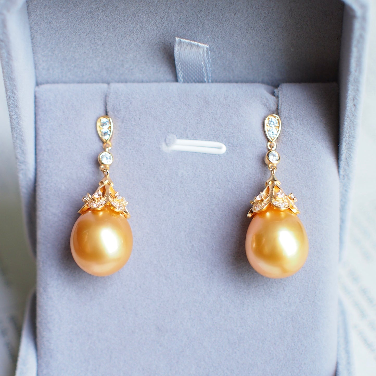 Golden South Sea Pearl Earrings