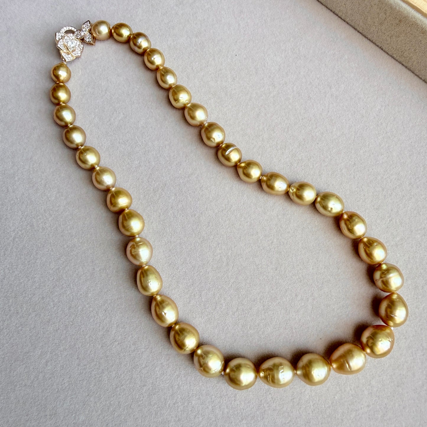 Golden South Sea Pearl Necklace (8-13mm)