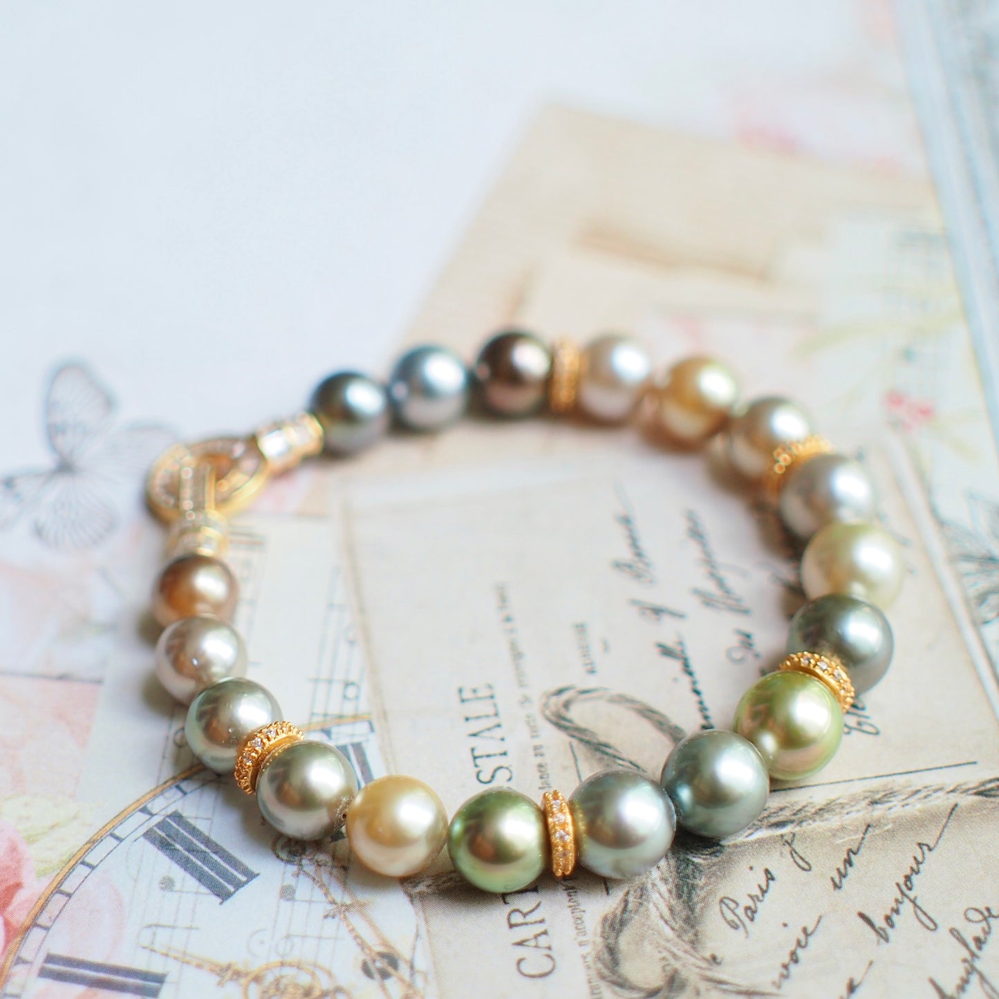 Tahitian Pearl Bracelet // Mixed Colour