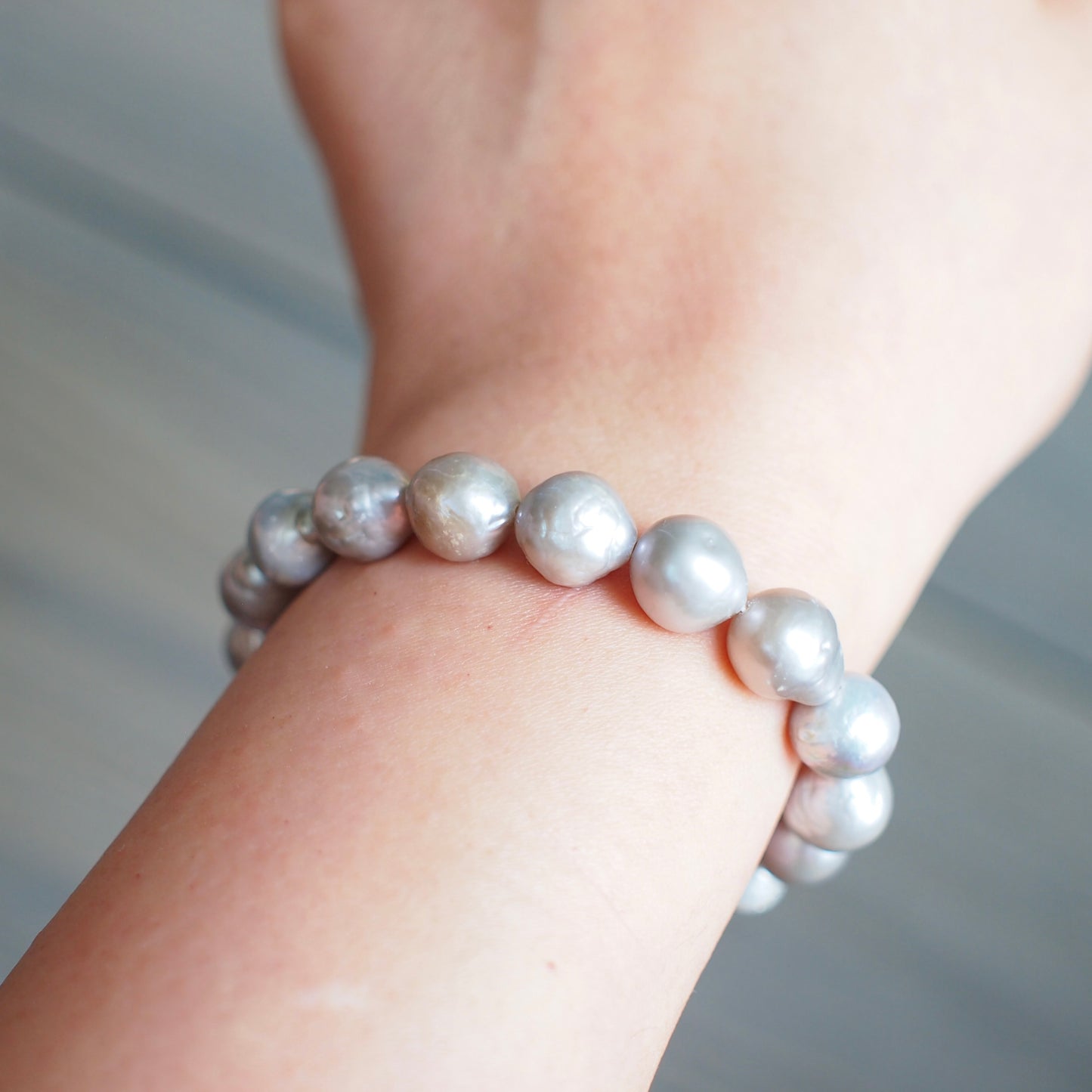 Silverish Gray Baroque Pearl Bracelet