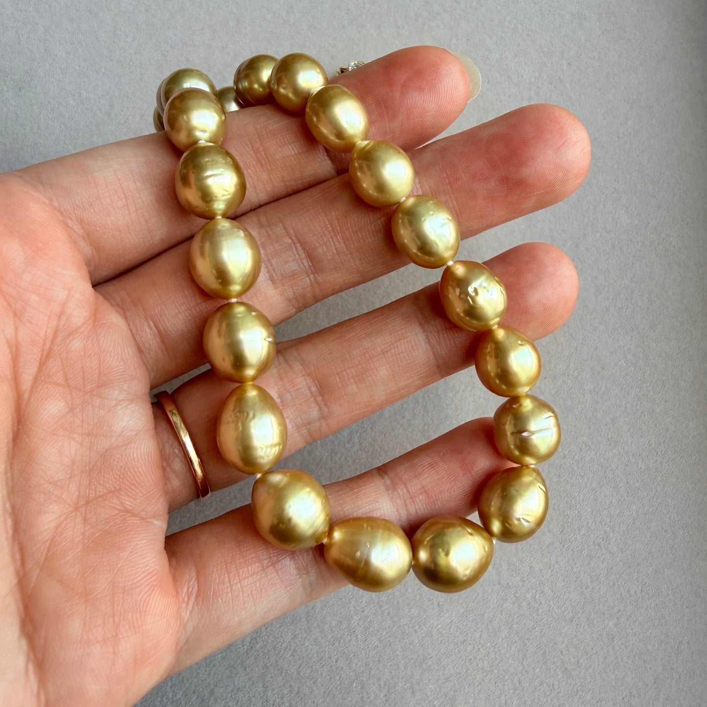 Golden South Sea Pearl Necklace (8-13mm)