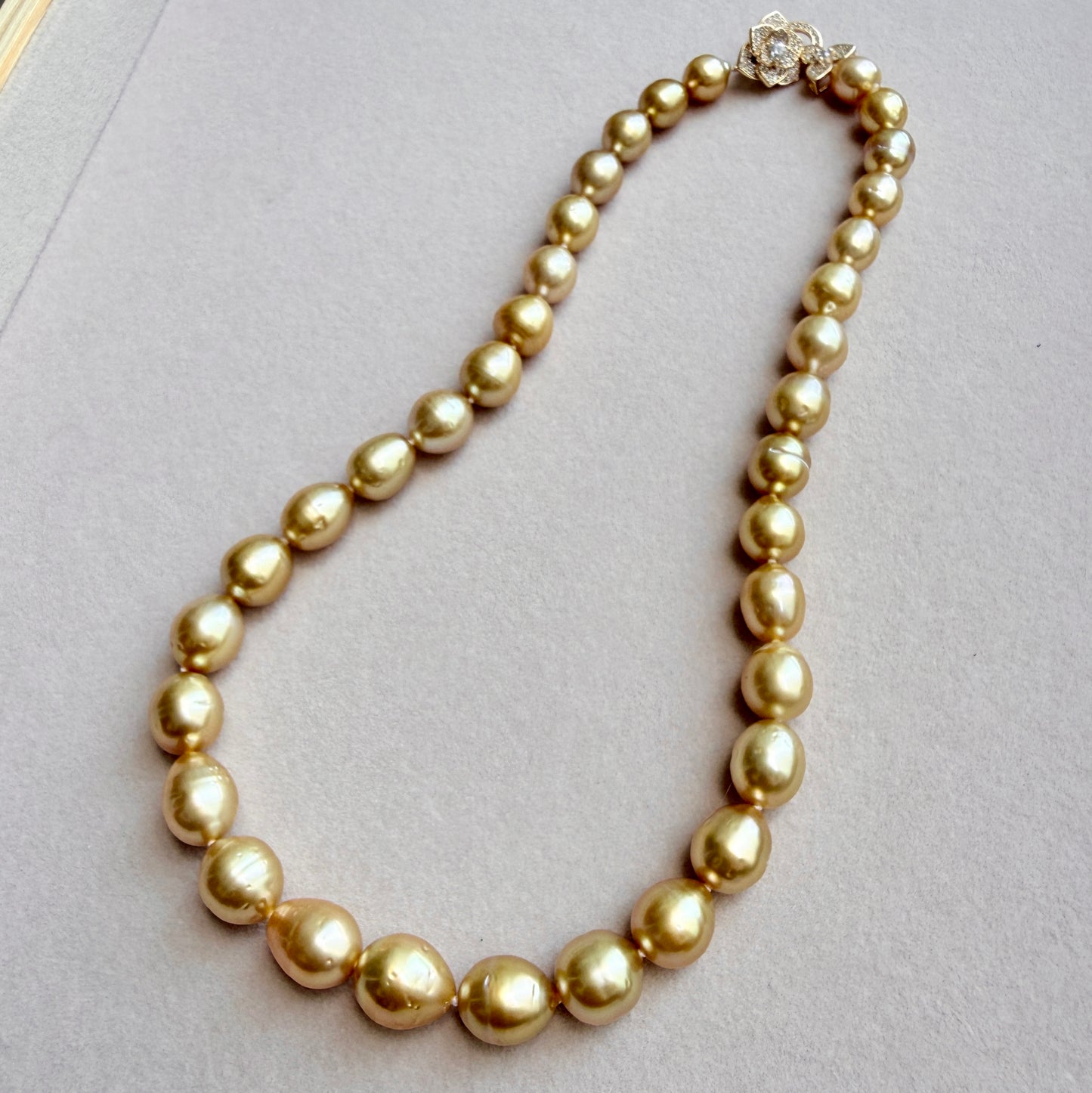 Golden South Sea Pearl Necklace (8-13mm)