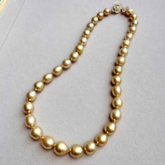 Golden South Sea Pearl Necklace (8-13mm)