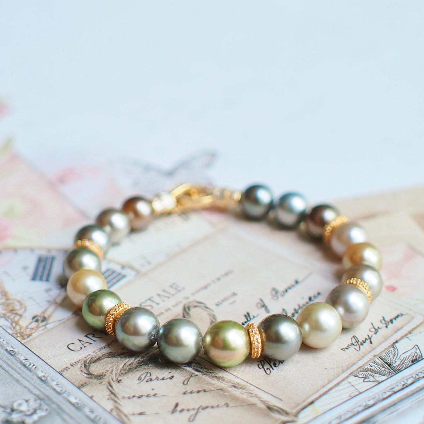 Tahitian Pearl Bracelet // Mixed Colour