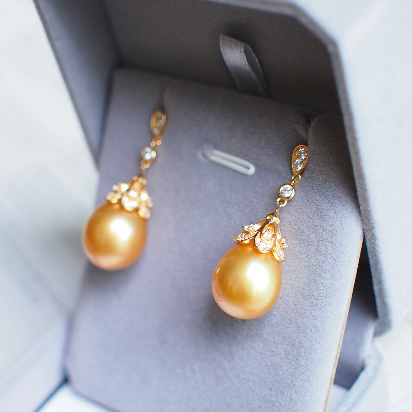 Golden South Sea Pearl Earrings