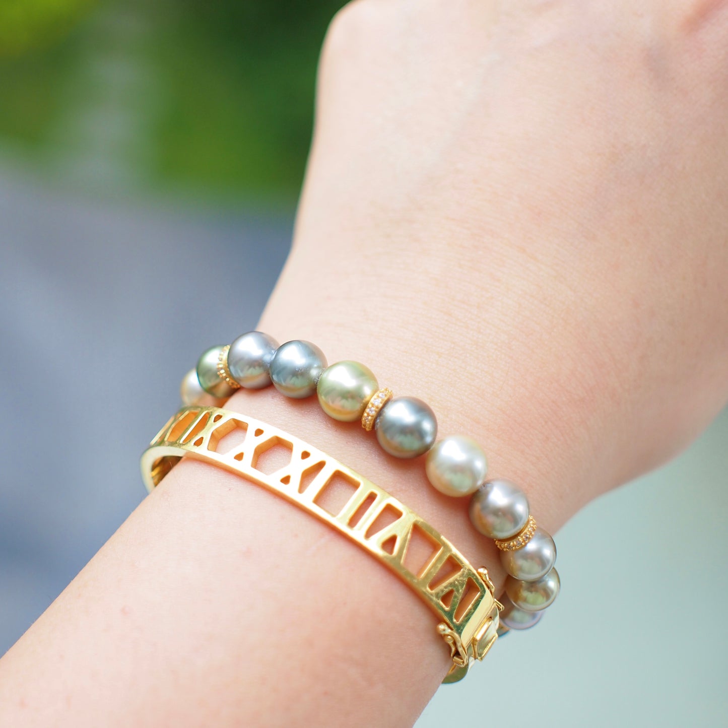 Tahitian Pearl Bracelet // Mixed Colour