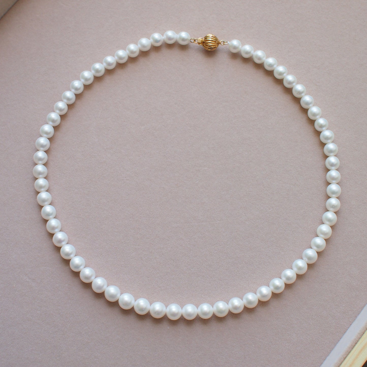 Fresh Water Pearl Necklace (6-7mm) // Beautiful Lustre // 18K Gold Clasp// Luxurious & Timeless