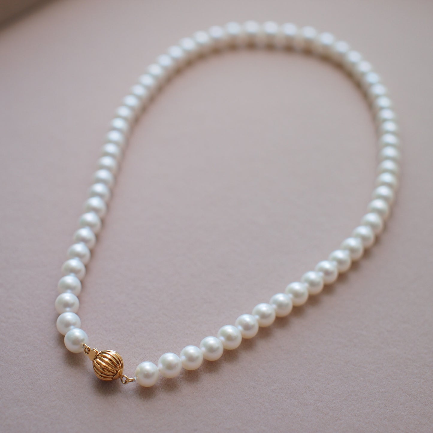 Fresh Water Pearl Necklace (6-7mm) // Beautiful Lustre // 18K Gold Clasp// Luxurious & Timeless