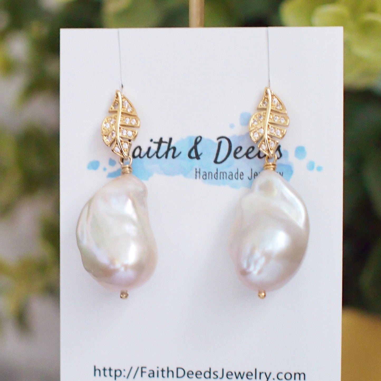 Baroque Pearl Earrings // Flameball Pearls // Simple & Timeless