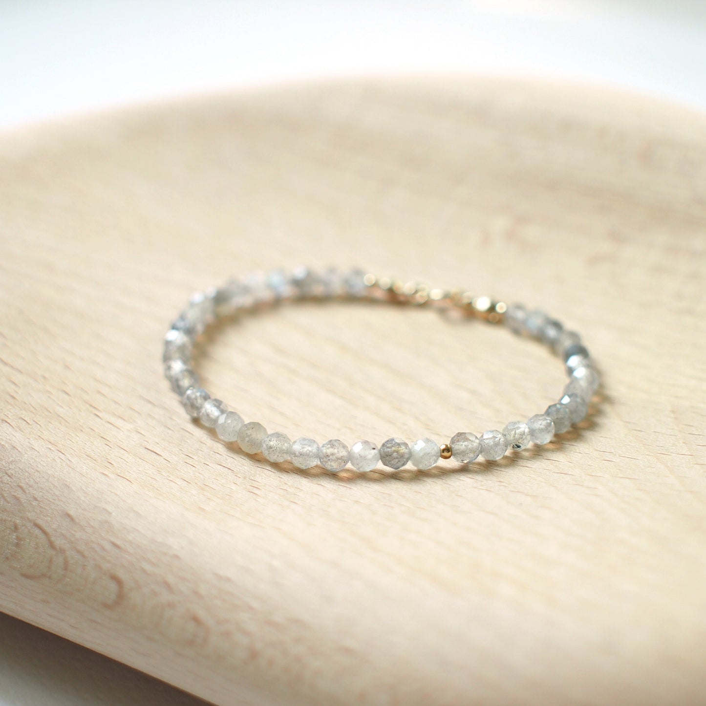 Labradorite Bracelet // Dainty & Sparkly // Stackable // 14K Gold-filled