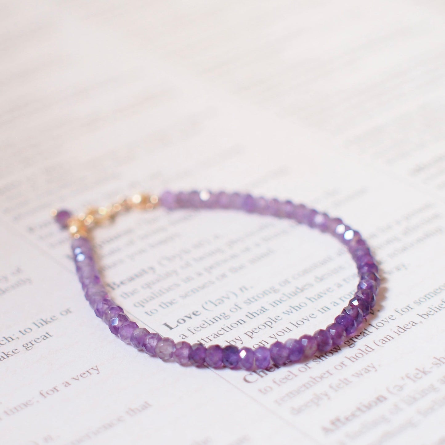 Amethyst Bracelet // 14K Gold-filled // Elegant & Feminine // Stackable