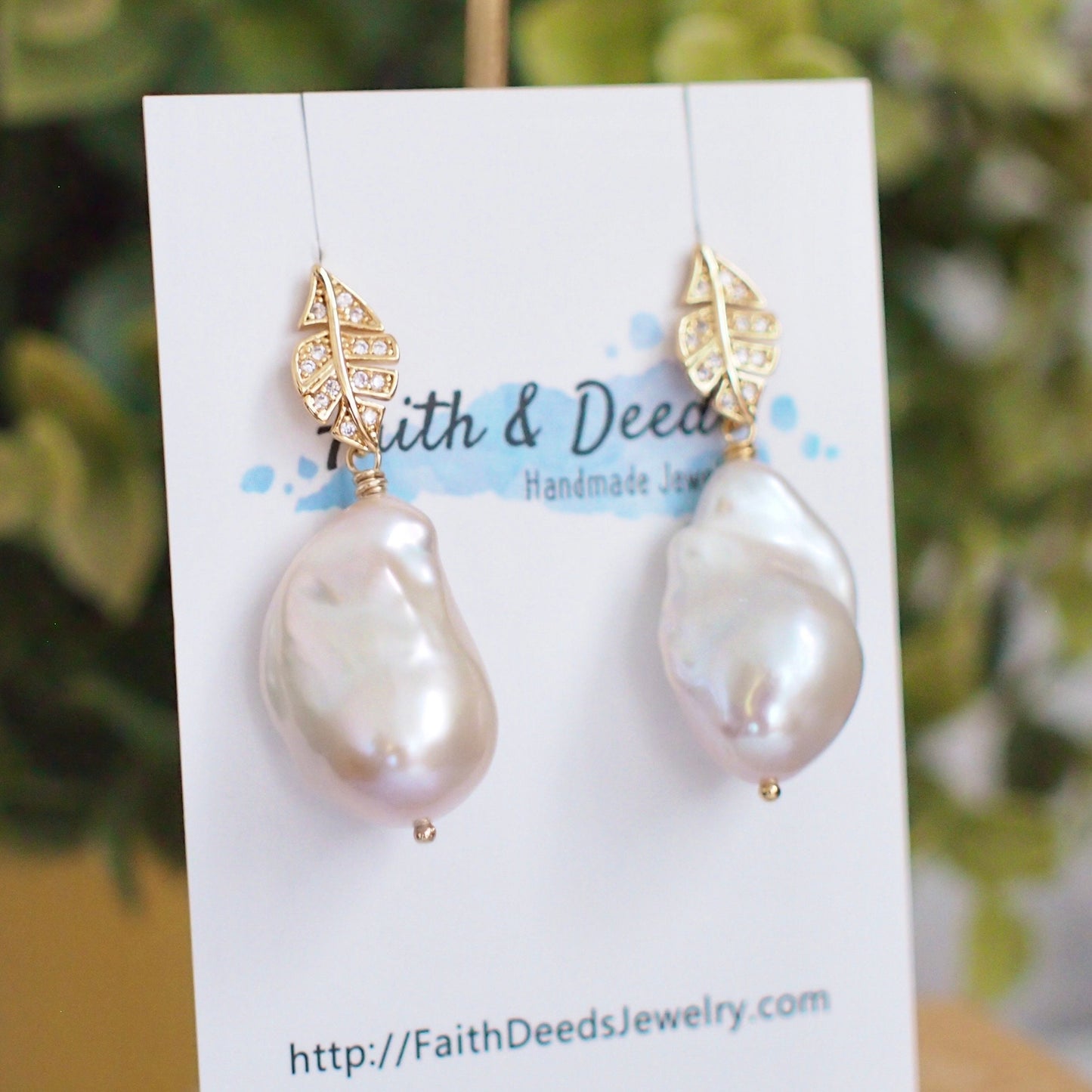 Baroque Pearl Earrings // Flameball Pearls // Simple & Timeless